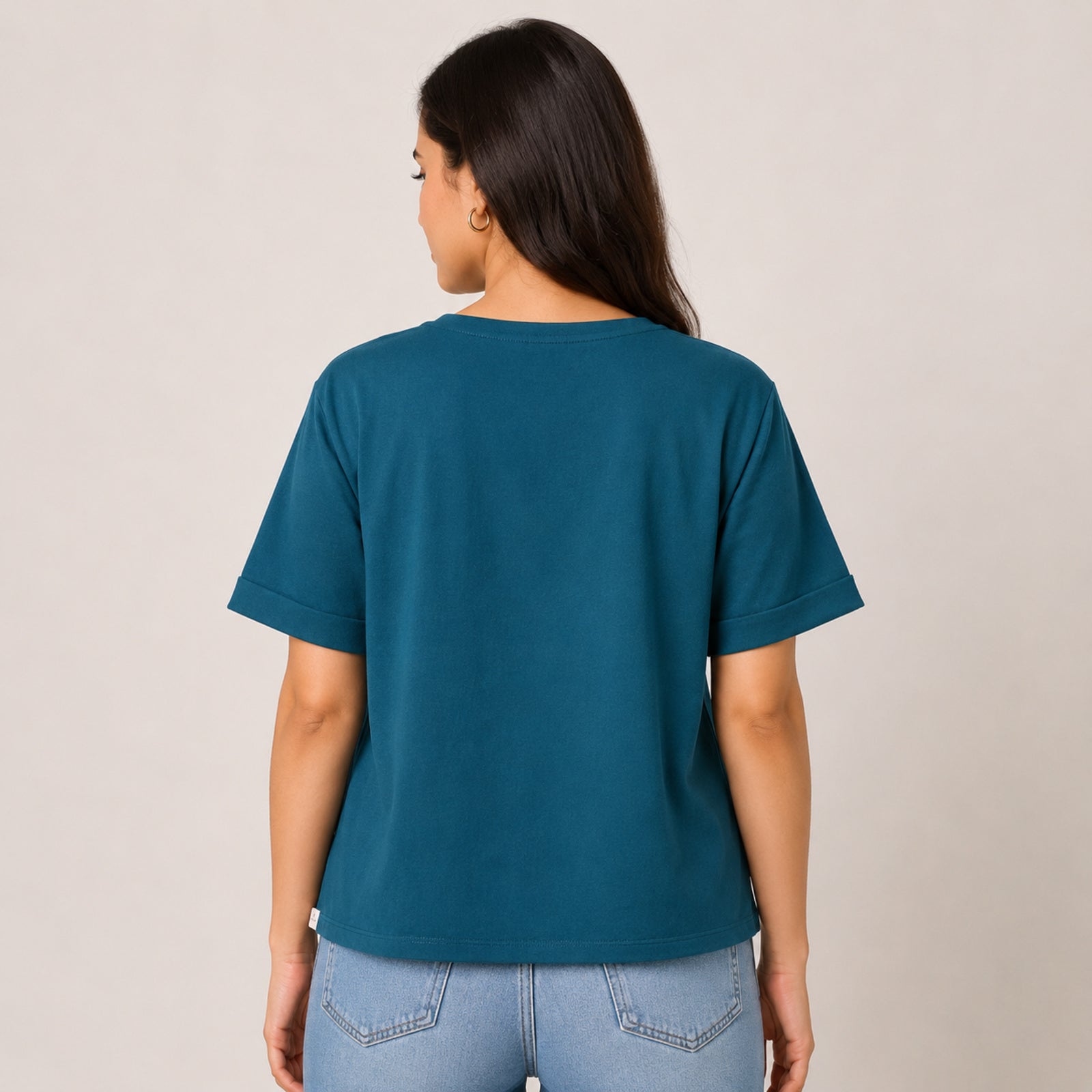 Women's Stay Weird Graphic Printed Green T-Shirt-4