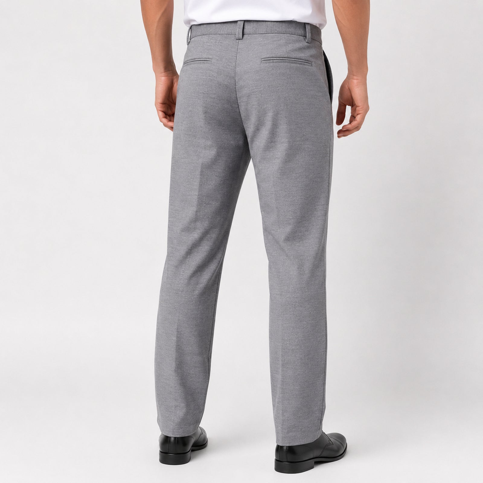 Men's Slate Charcoal Slim Fit Formal Trousers-2