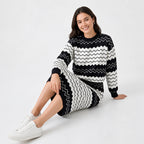 Monochrome Zigzag Co-ord Set-4