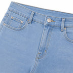 Women's Light Blue Ultra Wide Leg Jeans | High-Rise Premium Denim-3
