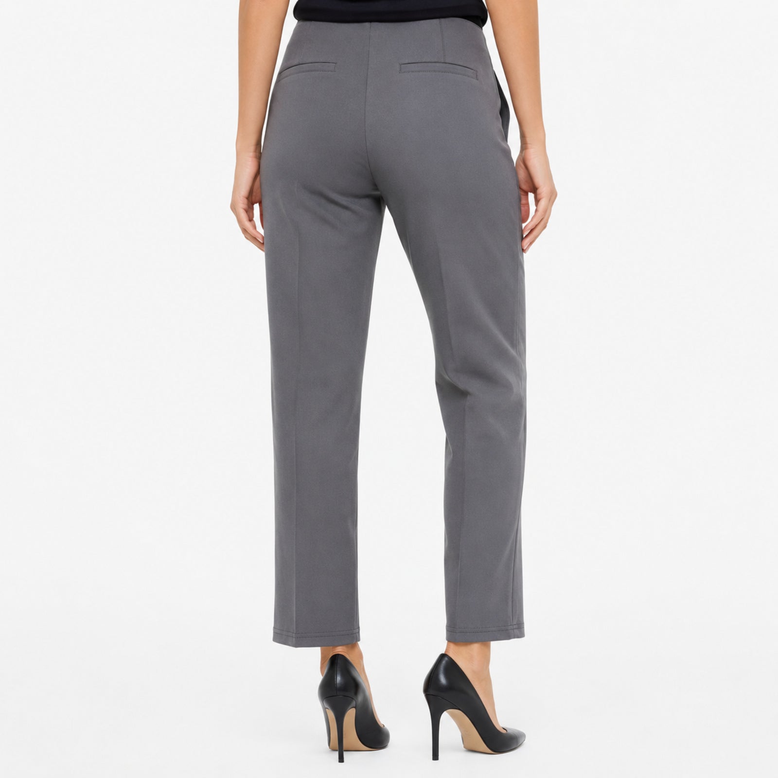 Women's Sleek Comfort-Fit Blue Formal Trousers-2