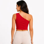 Women's One Shoulder Crop Top-4