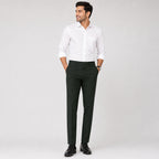 Men's Midnight Black Executive Slim Fit Formal Trousers-2