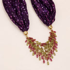 Women's Embellished Hood Style Scarf Necklace-3