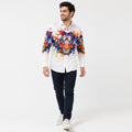 Men's White Tiger Graphic Printed Shirt-4