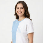 Women's Pastel Color Block Oversized T-Shirt-4