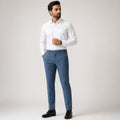 Men's Azure Edge Slim Fit Formal Trousers-3