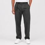 Men's Charcoal Noir Relaxed Fit Formal Trousers-3