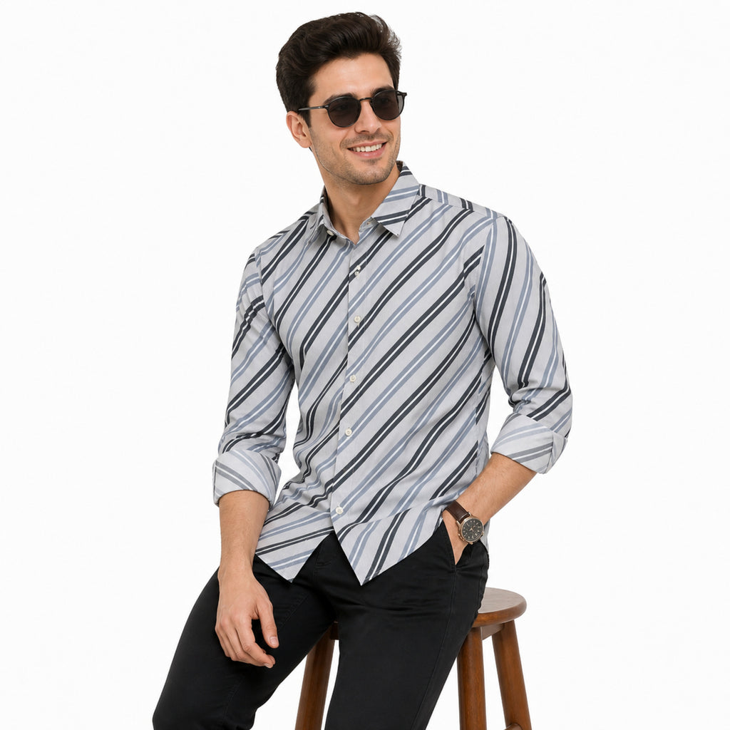 Men's Classic Stripe Full Sleeve Shirt-2