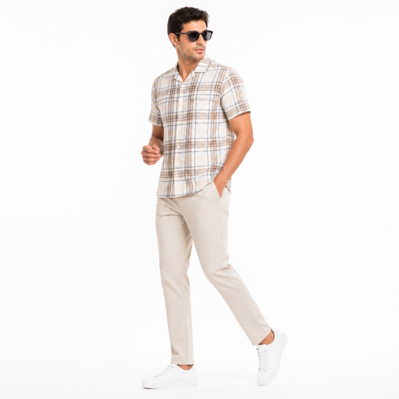 Men's Classic Checkered Half Sleeve Casual Shirt-1