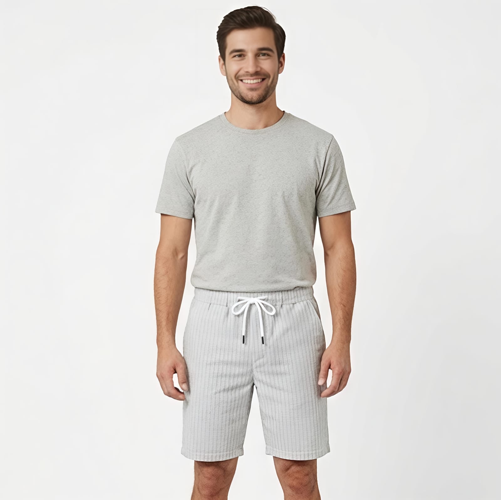 Men's Comfort Fit Drawstring Lounge Shorts-4