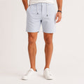 Men's Light Blue Striped Drawstring Casual Shorts | Comfortable Summer Shorts for Men-1