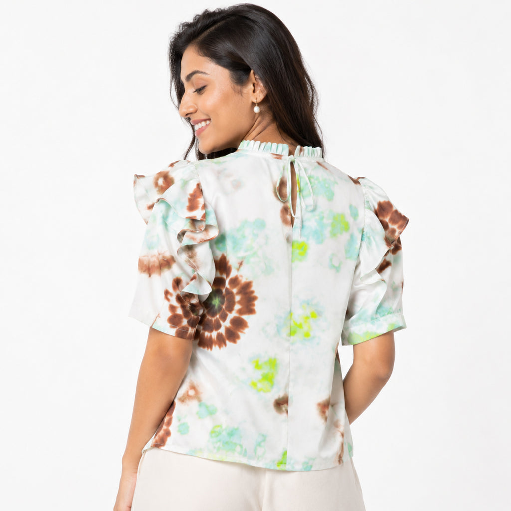 Women's Floral Printed Full Sleeve Tunic Top-3