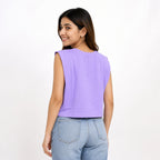 Lilac Edge Sculpted Crop Top-4
