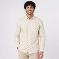 Men's Cream Floral Printed Premium Casual Shirt-2