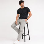 Men's Premium Light Grey Slim Fit Formal Trousers-3