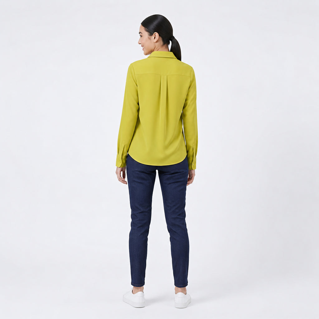 Lime Elegance Classic Collared Shirt-3