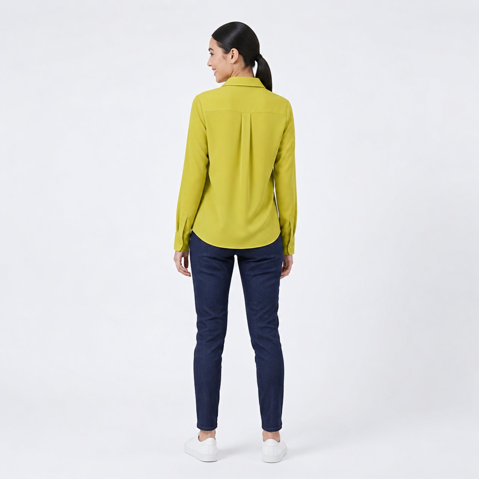 Lime Elegance Classic Collared Shirt-3
