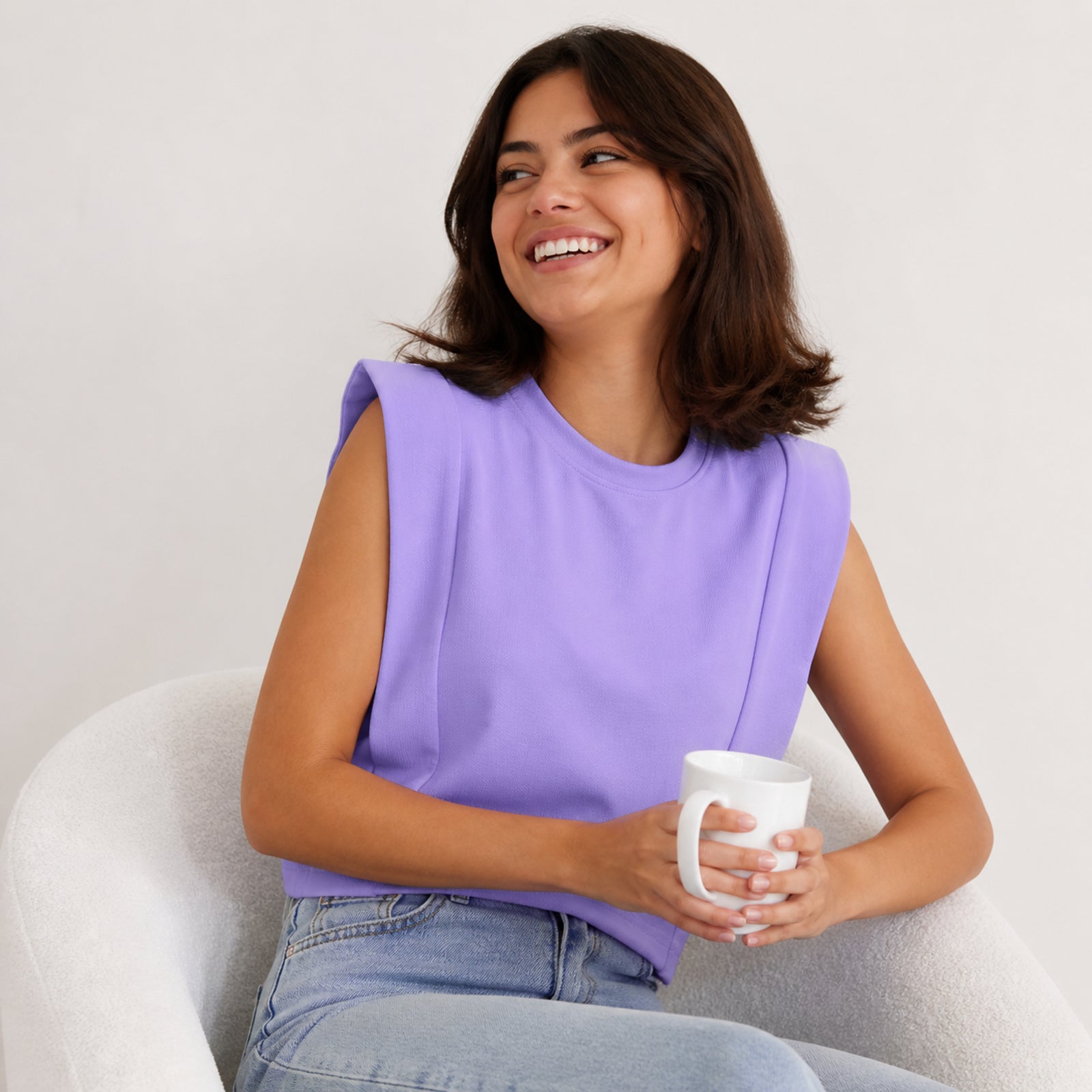 Lilac Edge Sculpted Crop Top-3