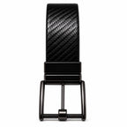 Men's Black & Brown Woven Texture Leather Belt-3