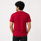 Men's Maroon Graphic Printed Casual T-Shirt-1